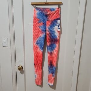 Buzz Women's Tie-Dye Leggings - Orange and Blue